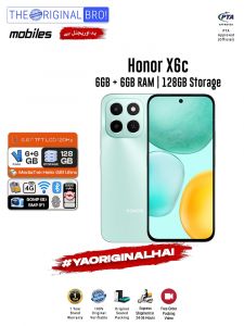 Honor X6c - 6GB RAM - 128GB Storage - Easy Monthly Installments - PTA Approved - 1 Year Official Warranty - The Original Bro Mobiles - TOB70